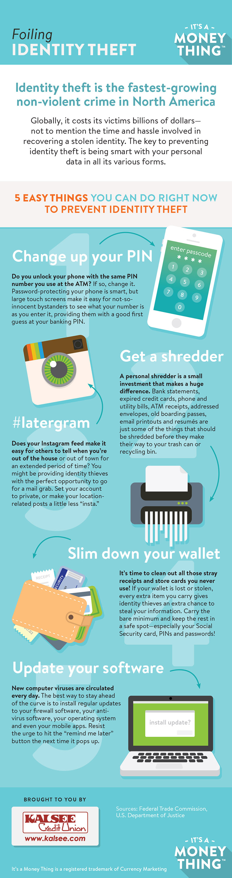 foiling identity theft infographic, click for transcription