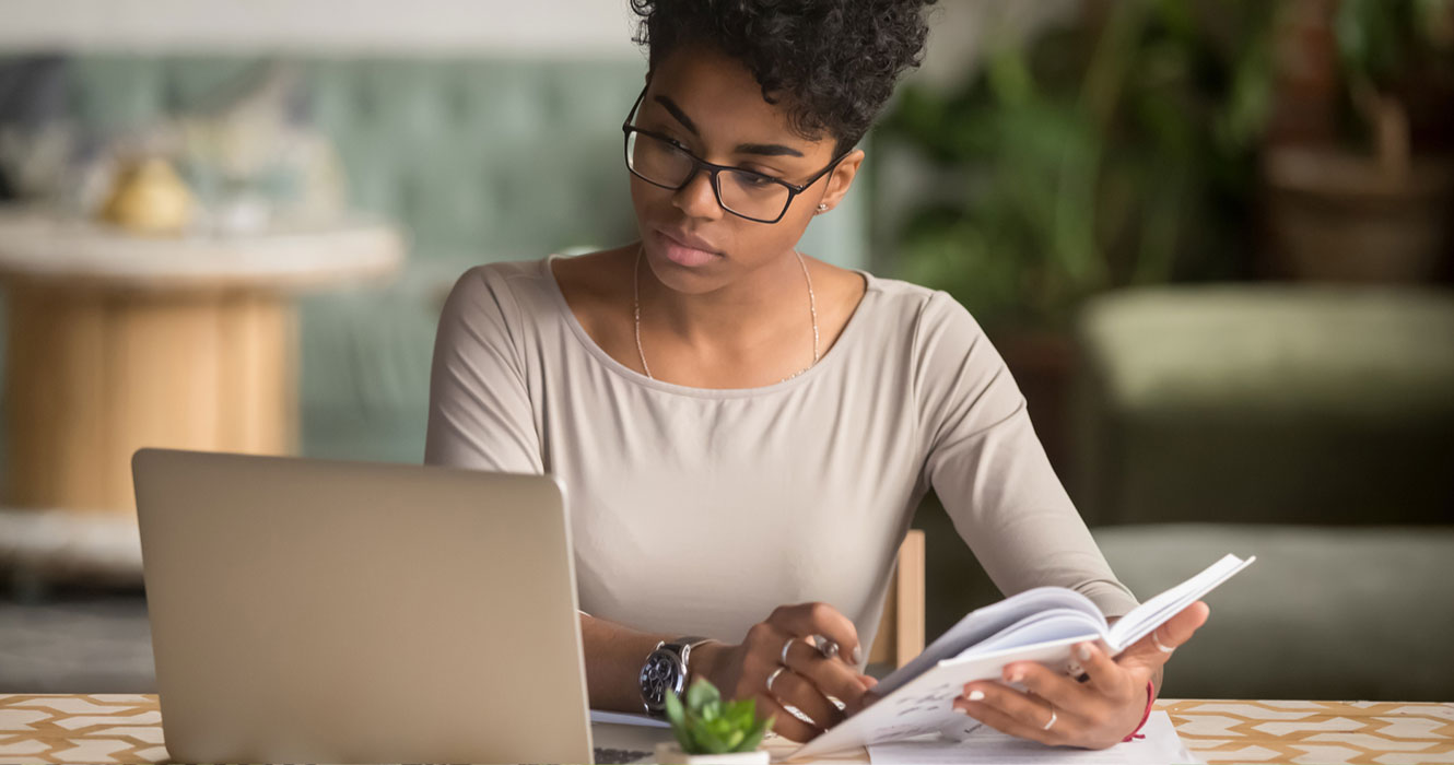 Woman on computer