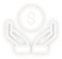 hands with coin icon illustration