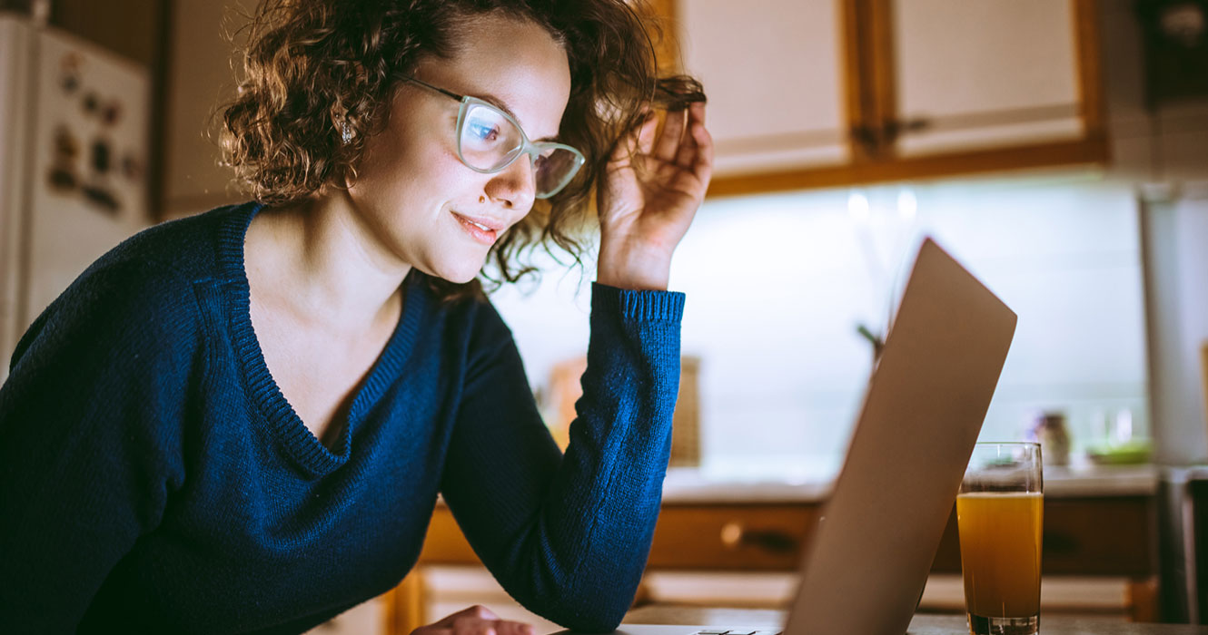 Woman on computer