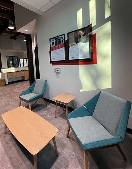 gull road branch sitting area