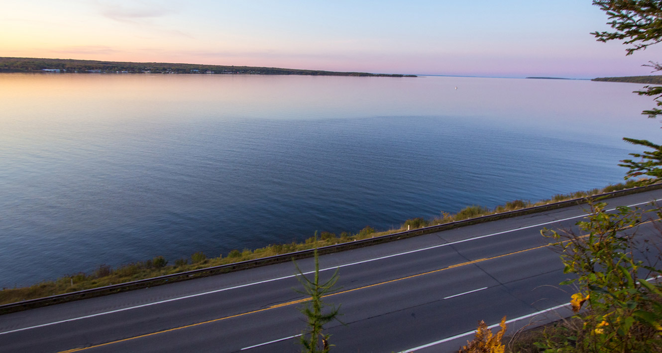 Scenic picture of Michigan road